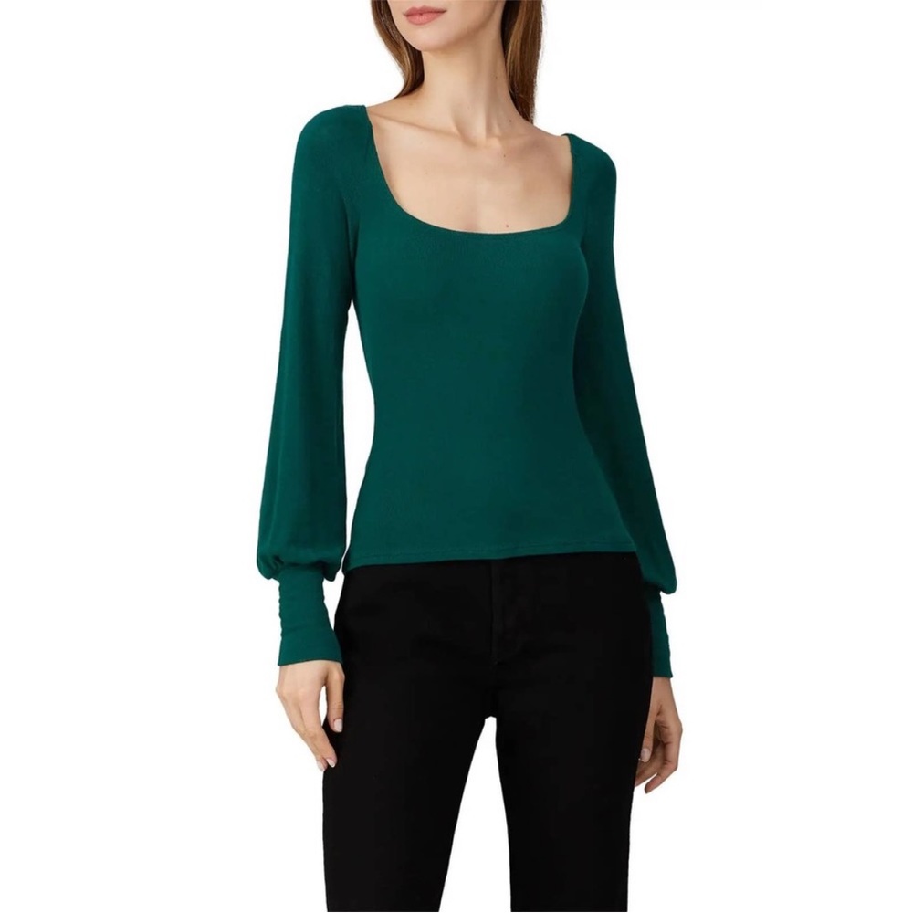 Reformation Green Long Sleeve Top